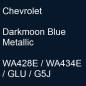 Preview: Chevrolet, Darkmoon Blue Metallic, WA428E / WA434E / GLU / G5J.